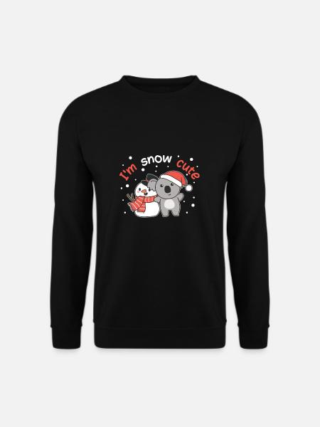 Koala I'm snow cute schneemann schnee wortspiel - Unisex Pullover - Schwarz