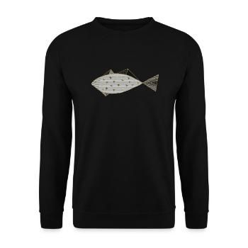 Poisson - Sweat-shirt Unisexe - noir - Devant - Alina (178cm) & Michal (187cm)