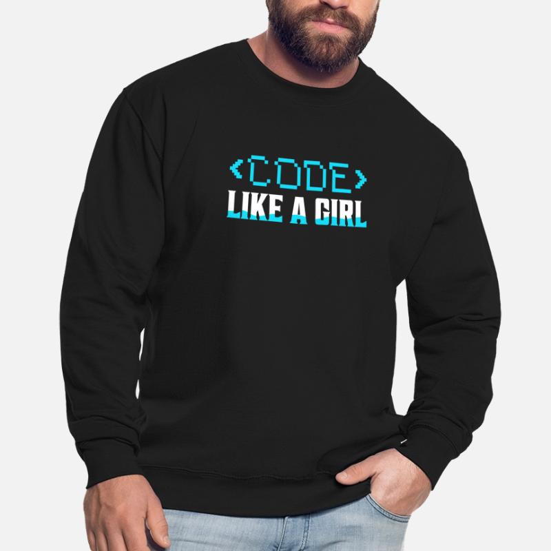 Code Like A Girl Coding Programmer Unisex Pullover