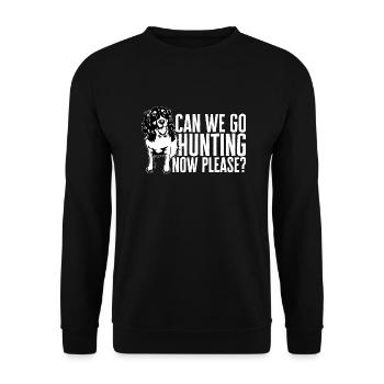English Springer Spaniel Hund - Unisex Pullover - Schwarz - Vorne - Alina (178cm) & Michal (187cm)