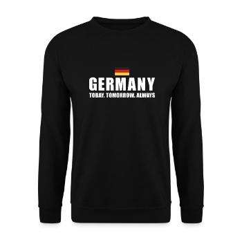 Germany Today Tomorrow Always Germany Rugby - Unisex Sweatshirt - black - Front - Alina (178cm) & Michal (187cm)