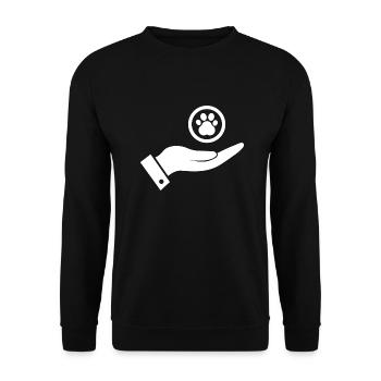 Hund Dog - Unisex Sweatshirt - black - Front - Alina (178cm) & Michal (187cm)