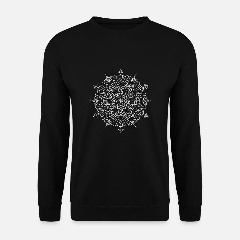 Blumen Mandala - Unisex Pullover - Schwarz