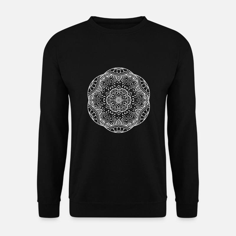 Blumen Mandala - Unisex Pullover - Schwarz