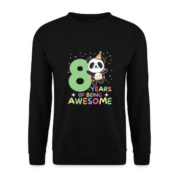 Panda pour les enfants de 8 ans de huit ans - Sweat-shirt Unisexe - noir - Devant - Alina (178cm) & Michal (187cm)