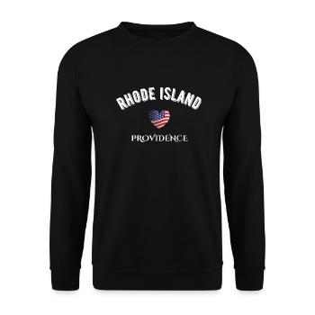 Rhode Island - Unisex Sweatshirt - black - Front - Alina (178cm) & Michal (187cm)