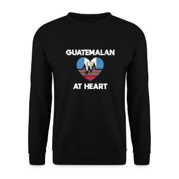Guatemala Guatemalan Flag DNA I Gift - Unisex Sweatshirt - black - Front - Alina (178cm) & Michal (187cm)