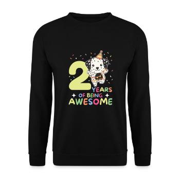 Dalmatiens pour les enfants de 2e anniversaire de deux ans - Sweat-shirt Unisexe - noir - Devant - Alina (178cm) & Michal (187cm)