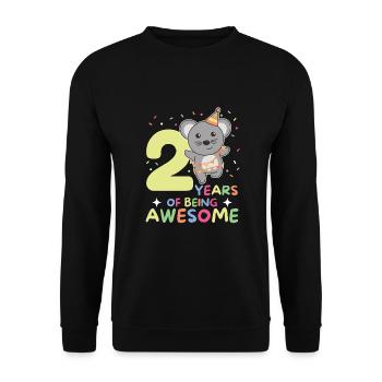 Souris pour les enfants de 2ème anniversaire de deux ans - Sweat-shirt Unisexe - noir - Devant - Alina (178cm) & Michal (187cm)