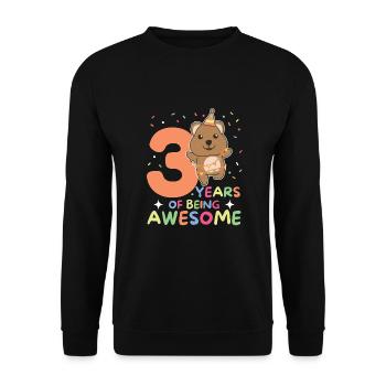 Quokka pour les enfants de 3 ans - Sweat-shirt Unisexe - noir - Devant - Alina (178cm) & Michal (187cm)
