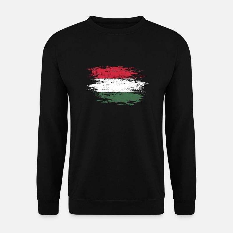 Ungarn Flagge used - Unisex Pullover - Schwarz