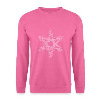 Blumen Mandala - Unisex Pullover - Pink - Vorne