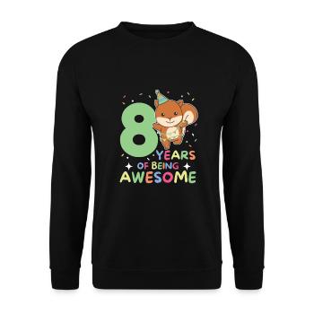 Écureuil pour les enfants de 8 ans huit ans - Sweat-shirt Unisexe - noir - Devant - Alina (178cm) & Michal (187cm)