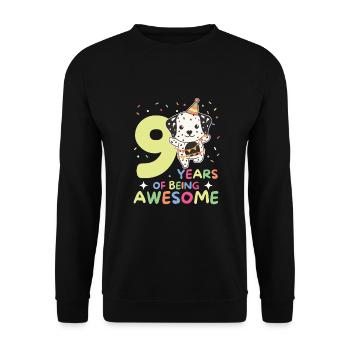 Dalmatians for their 9th birthday children nine years old - Unisex Sweatshirt - black - Front - Alina (178cm) & Michal (187cm)