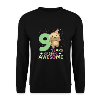 Loutre pour ses enfants de 9 ans - Sweat-shirt Unisexe - noir - Devant - Alina (178cm) & Michal (187cm)