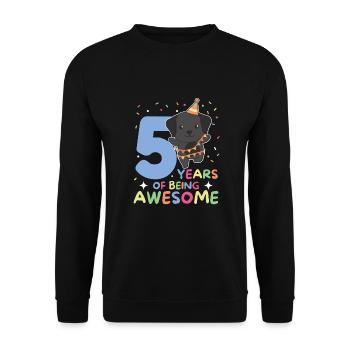 Labrador pour les enfants de 5 ans - Sweat-shirt Unisexe - noir - Devant - Alina (178cm) & Michal (187cm)