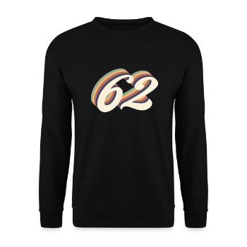 Vintage 62nd Anniversary - Unisex Sweatshirt - black - Front - Alina (178cm) & Michal (187cm)
