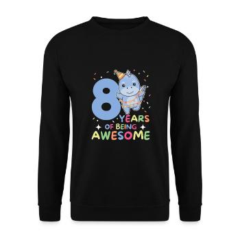 Dino pour les enfants de 8 ans de huit ans - Sweat-shirt Unisexe - noir - Devant - Alina (178cm) & Michal (187cm)