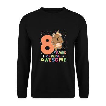 Quokka pour les enfants de 8 ans de huit ans - Sweat-shirt Unisexe - noir - Devant - Alina (178cm) & Michal (187cm)