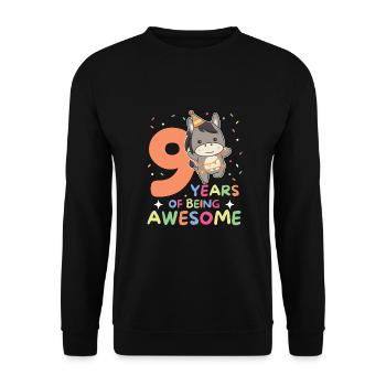 Âne pour les enfants de 9 ans de neuf ans - Sweat-shirt Unisexe - noir - Devant - Alina (178cm) & Michal (187cm)