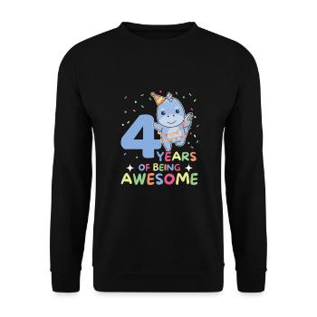 Dino pour les enfants de 4 ans - Sweat-shirt Unisexe - noir - Devant - Alina (178cm) & Michal (187cm)