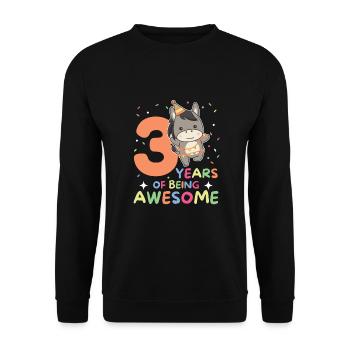 Âne pour les enfants de 3 ans de trois ans - Sweat-shirt Unisexe - noir - Devant - Alina (178cm) & Michal (187cm)