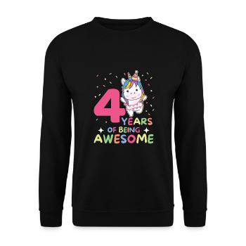 Licorne pour les enfants de quatre ans - Sweat-shirt Unisexe - noir - Devant - Alina (178cm) & Michal (187cm)