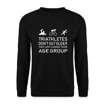 Marathon Triathlon Running joggen Biking Radfahren - Unisex Pullover - Schwarz - Vorne - Alina (178cm) & Michal (187cm)