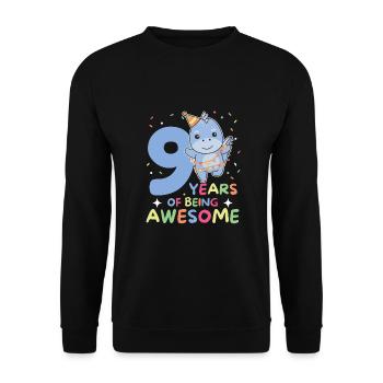 Dino pour les enfants de 9 ans de neuf ans - Sweat-shirt Unisexe - noir - Devant - Alina (178cm) & Michal (187cm)