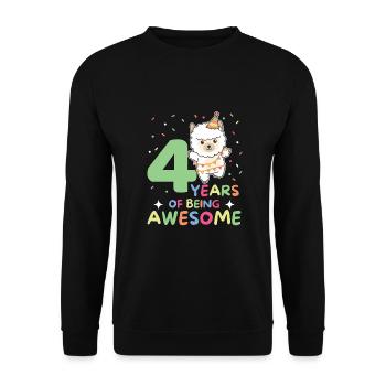 Alpaga pour les enfants de 4 ans de quatre ans - Sweat-shirt Unisexe - noir - Devant - Alina (178cm) & Michal (187cm)