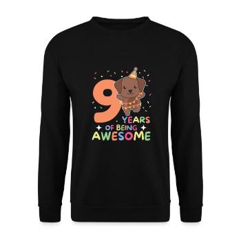 Labrador pour les enfants de 9 ans - Sweat-shirt Unisexe - noir - Devant - Alina (178cm) & Michal (187cm)