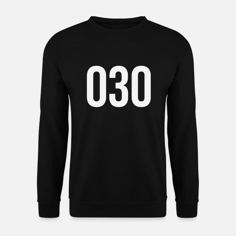 030 Berlin Vorwahl - Unisex Pullover - Schwarz