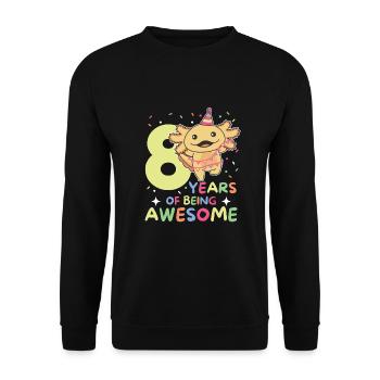 Axolotl pour les enfants de 8 ans de huit ans - Sweat-shirt Unisexe - noir - Devant - Alina (178cm) & Michal (187cm)