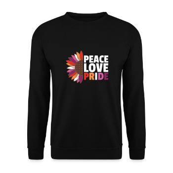Rainbow Lesbian Flag Pride LGBTQ tournesol - Sweat-shirt Unisexe - noir - Devant - Alina (178cm) & Michal (187cm)