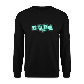 NOPE - sei kein ja-Sager! - Unisex Pullover - Schwarz - Vorne - Alina (178cm) & Michal (187cm)