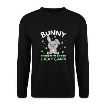Le lapin est ma voiture porte-bonheur Clover St Patrick’s Day - Sweat-shirt Unisexe - noir - Devant - Alina (178cm) & Michal (187cm)