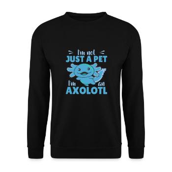 I'm not just a pet I'm an Axolotl cute axolotl - Unisex Pullover - Schwarz - Vorne - Alina (178cm) & Michal (187cm)