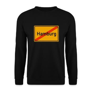 Hambourg ortsausgang - Sweat-shirt Unisexe - noir - Devant - Alina (178cm) & Michal (187cm)