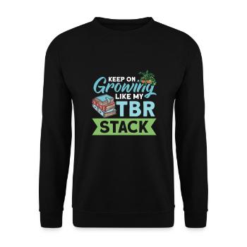 Book lover design with books for literature - Unisex Sweatshirt - black - Front - Alina (178cm) & Michal (187cm)
