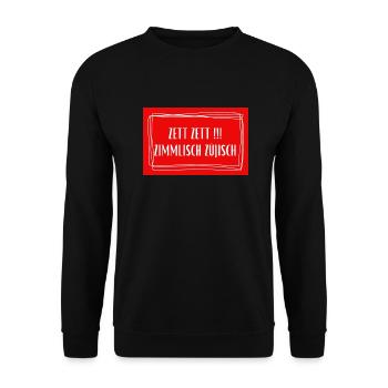 Zett Zett Zimmlisch Züjisch - Köln Kölsch Kölle - Unisex Pullover - Schwarz - Vorne - Alina (178cm) & Michal (187cm)