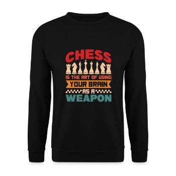 Chess Chess piece King Pawn Dream - Unisex Sweatshirt - black - Front - Alina (178cm) & Michal (187cm)