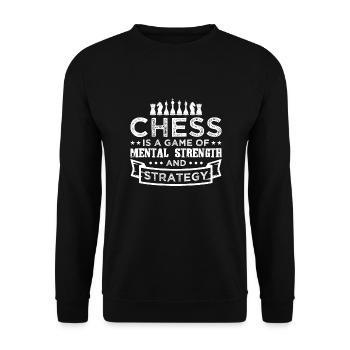 Chess Chess piece King Pawn Dream - Unisex Sweatshirt - black - Front - Alina (178cm) & Michal (187cm)