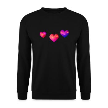 Valentine's Day Love Engagement Mother's Day Wedding - Unisex Sweatshirt - black - Front - Alina (178cm) & Michal (187cm)
