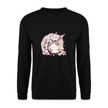 Chat Animaux mignons pour enfants Kawaii Chats - Sweat-shirt Unisexe - noir - Devant - Alina (178cm) & Michal (187cm)