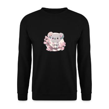 Koala cute animals for kids kawaii koalas bears - Unisex Sweatshirt - black - Front - Alina (178cm) & Michal (187cm)