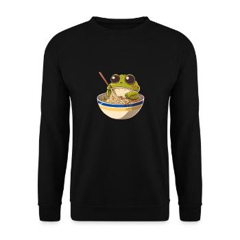 Mais d’abord ramen douce grenouille mange ramen ramen - Sweat-shirt Unisexe - noir - Devant - Alina (178cm) & Michal (187cm)
