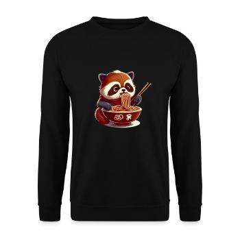 Mais d’abord ramen panda rouge sucré mange ramen - Sweat-shirt Unisexe - noir - Devant - Alina (178cm) & Michal (187cm)