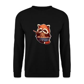 Mais d’abord ramen panda rouge sucré mange ramen - Sweat-shirt Unisexe - noir - Devant - Alina (178cm) & Michal (187cm)