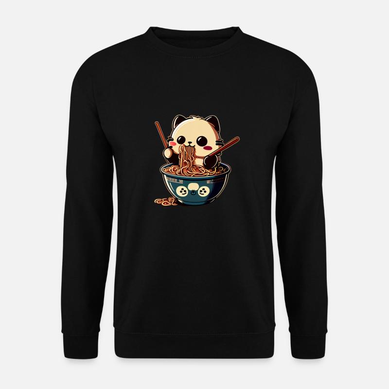 Mais d’abord ramen chat mignon mange ramen - Sweat-shirt Unisexe - noir