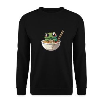 Mais d’abord ramen douce grenouille mange ramen ramen - Sweat-shirt Unisexe - noir - Devant - Alina (178cm) & Michal (187cm)
